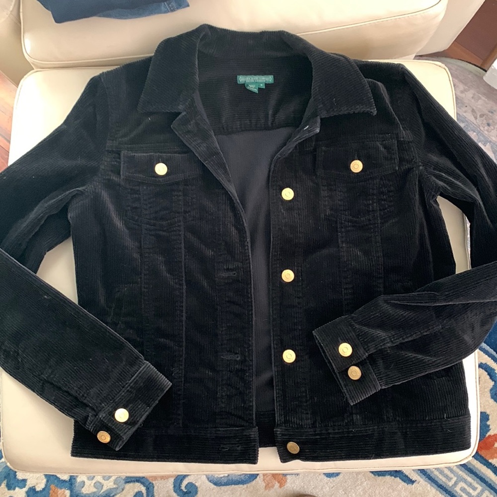 Lauren Jeans Co black corduroy jacket